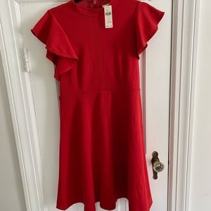 Anthropologie red dress